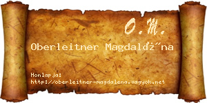 Oberleitner Magdaléna névjegykártya